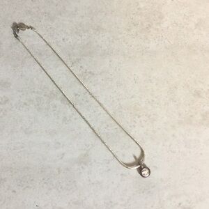 Napier silver cord chain with CZ bling pendant